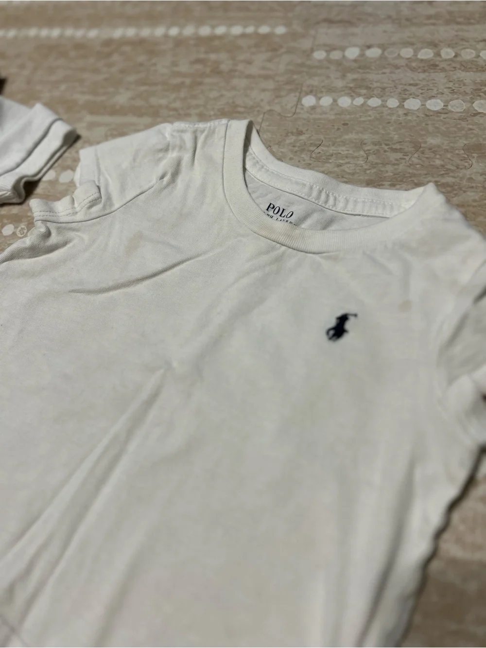 Ralph Lauren Kids White Polo & Tee Set with Navy Pony Logos